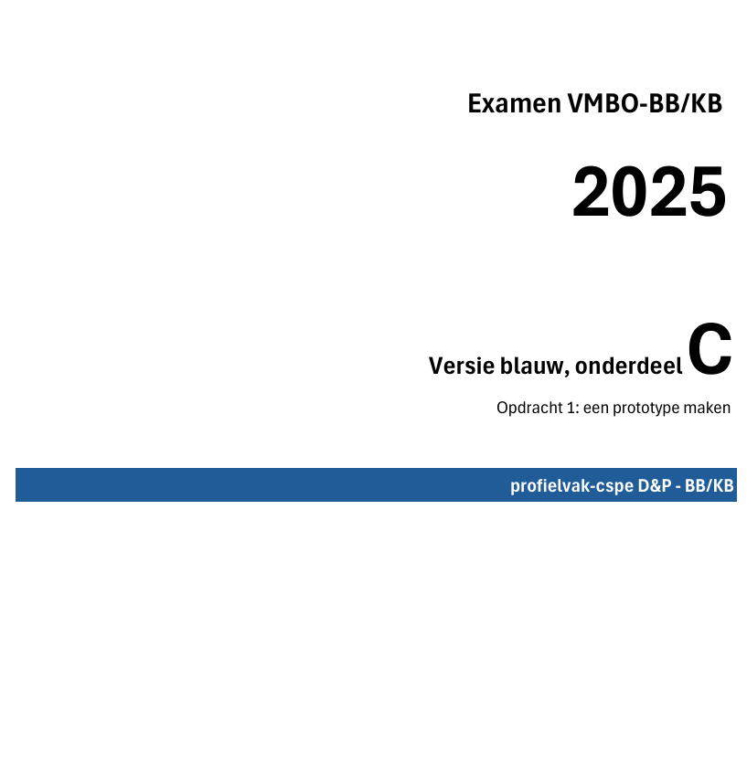 Materialen voor het examen van 2025 blauw BB/KB.