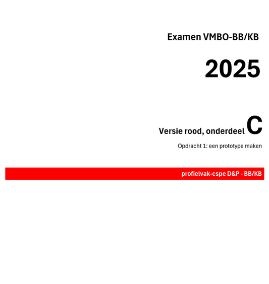 Materialen voor het examen van 2025 rood BB/KB