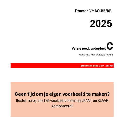 Voorbeeld van het examen van 2025 rood BB/KB